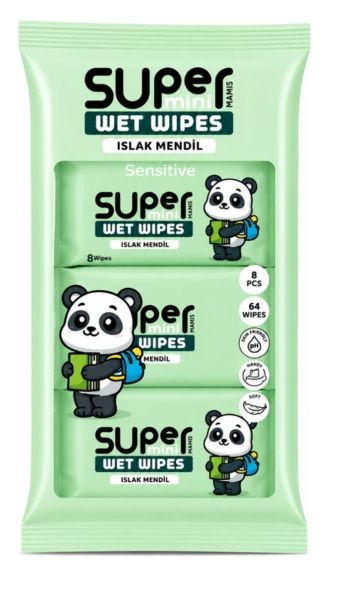 Мини Влажни Кърпички Super Mini Wet Wipes | Комплект 8 бр.